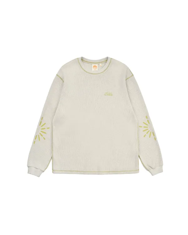 Sunlight Waffle L/S_Melange Ivory
