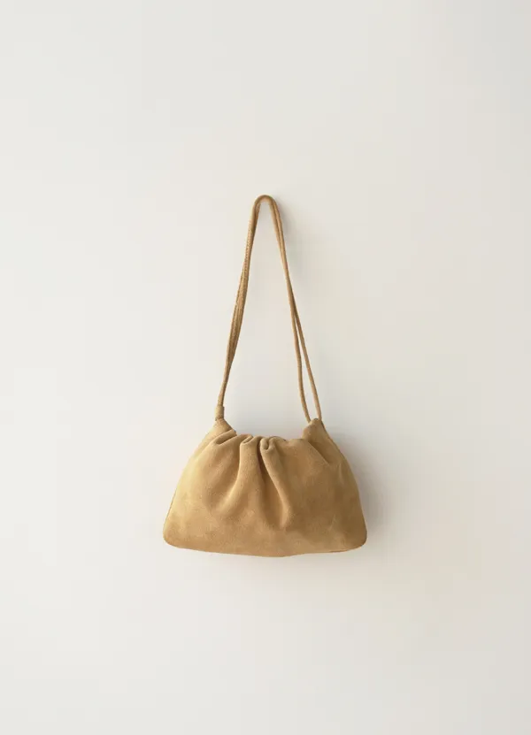 Nella suede strap mini bag (Cheddar)