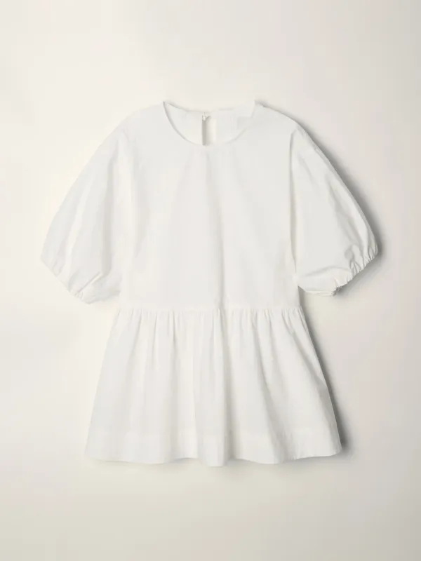 RIBBONED BACK SLIT BLOUSE WHITE_UDBL6B227WT