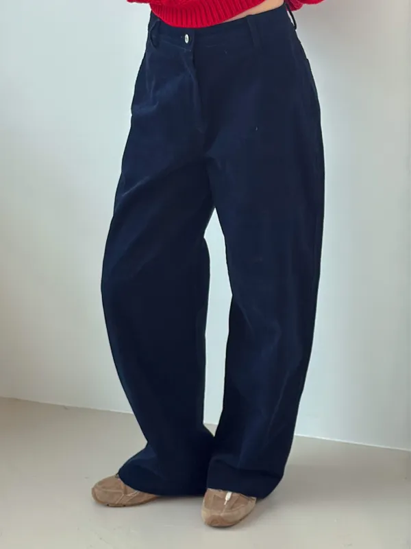 CORDUROY PANTS - NAVY