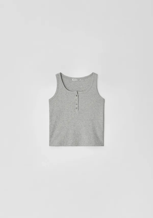 Waffle sleeveless (Grey)