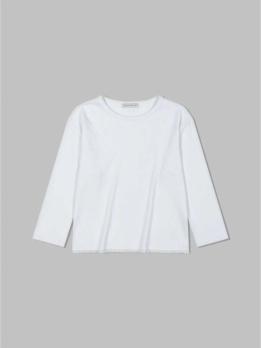 로우클래식 Pointell Lace T-Shirt_White 상품 이미지 1