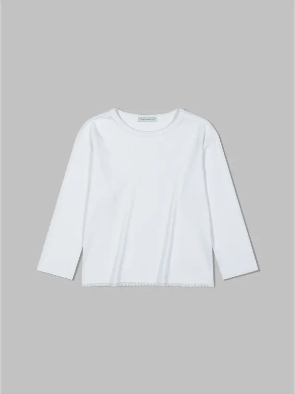 Pointell Lace T-Shirt_White
