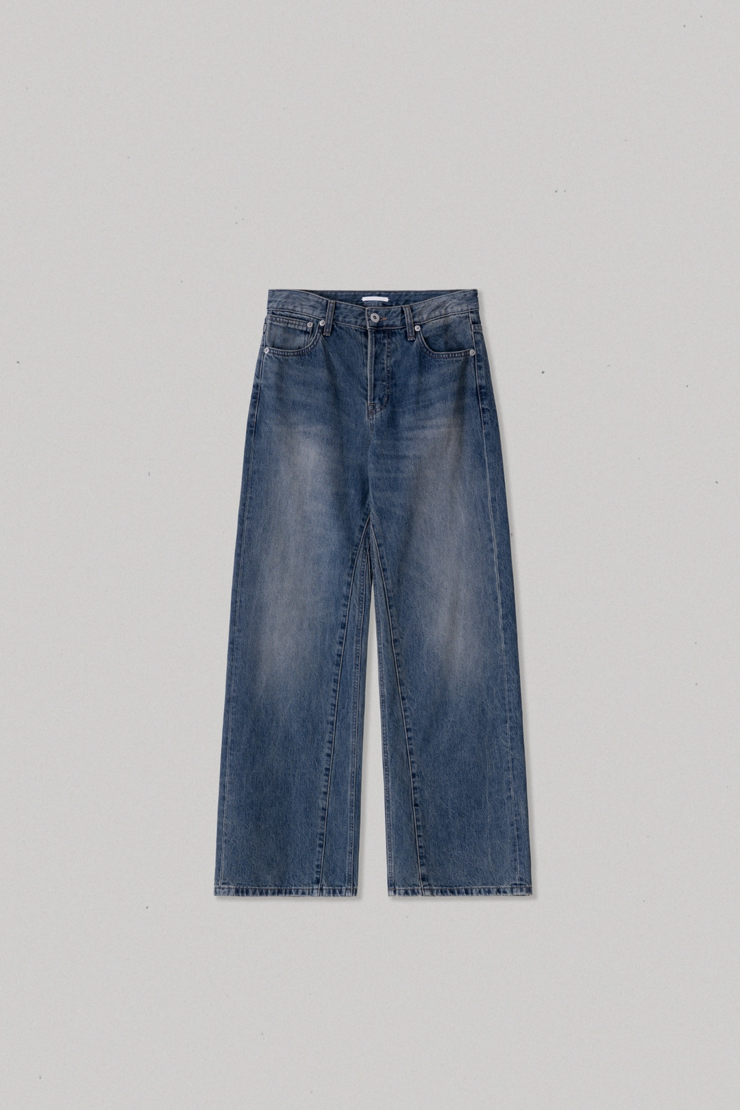 스앨더 38205_Blue Mid-Rise Wide-Leg Jeans 상품 이미지 1