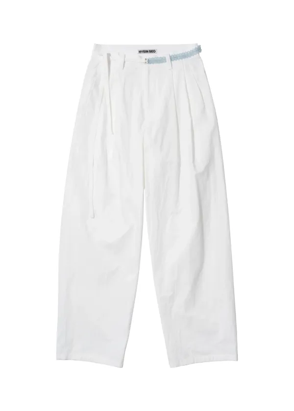 Wide Pants w/ Beaded Belt