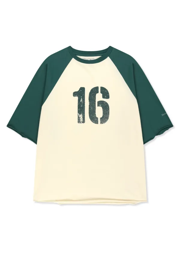 RAW EDGE RAGLAN TOP IN CREAM