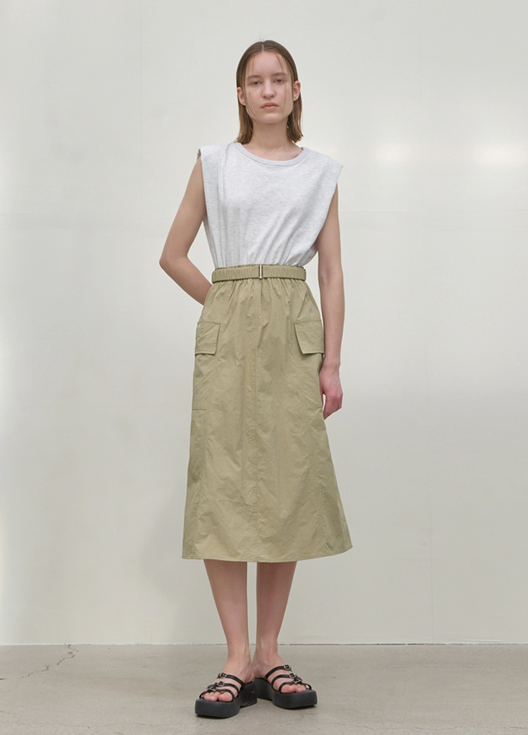 아뜰리에 나인 (OP-6162)JERSEY MIX TAFFETAS DRESS 상품 이미지 3