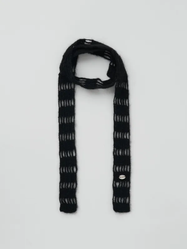 mohair mono scarf(black) -50%