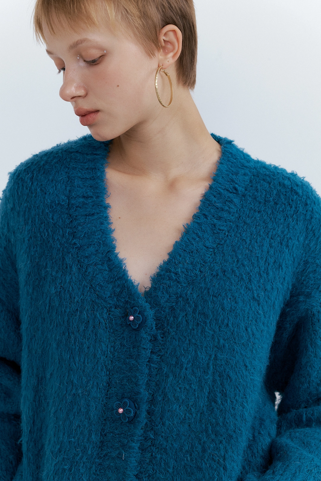 포지프레클즈 Storybook Cardigan_Plain Teal Green 상품 이미지 2