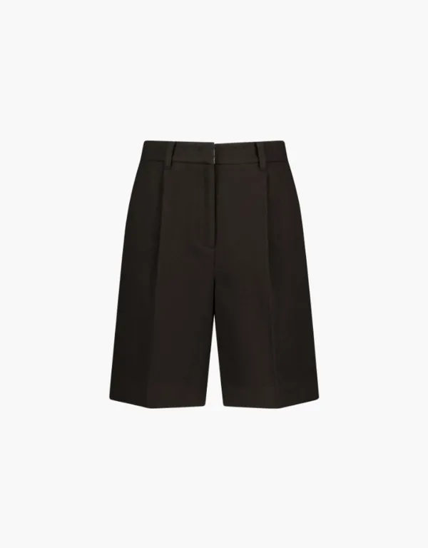 wool half pants - brown
