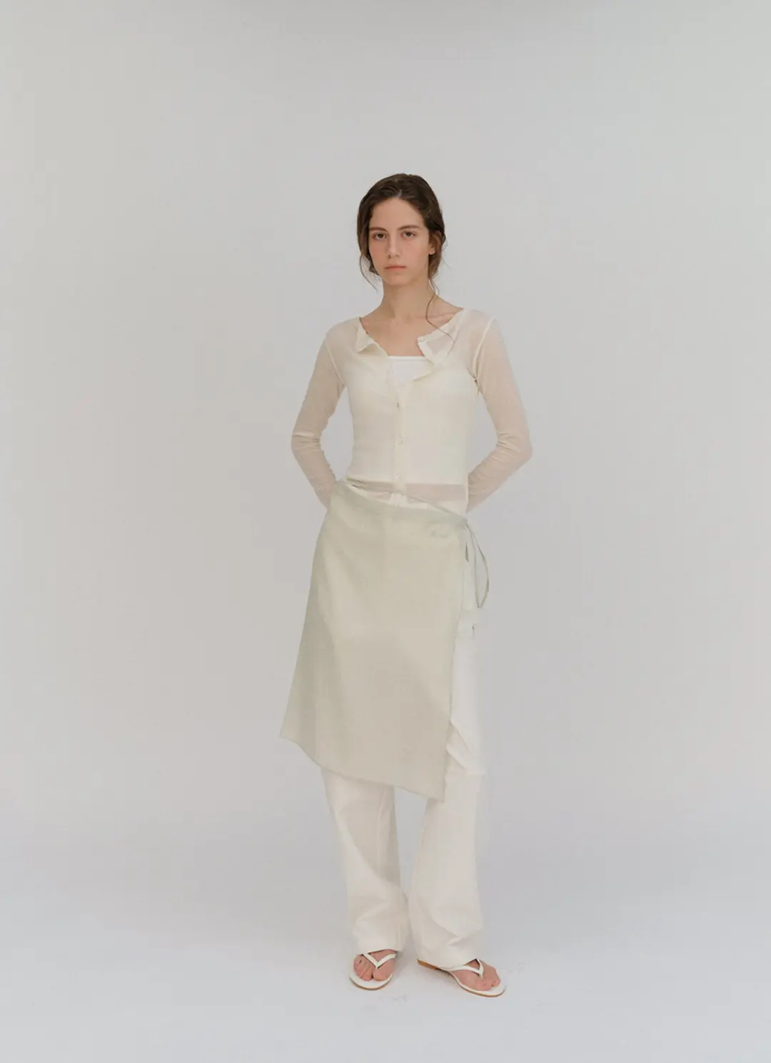 베이오드 String layered skirt_light green 상품 이미지 2