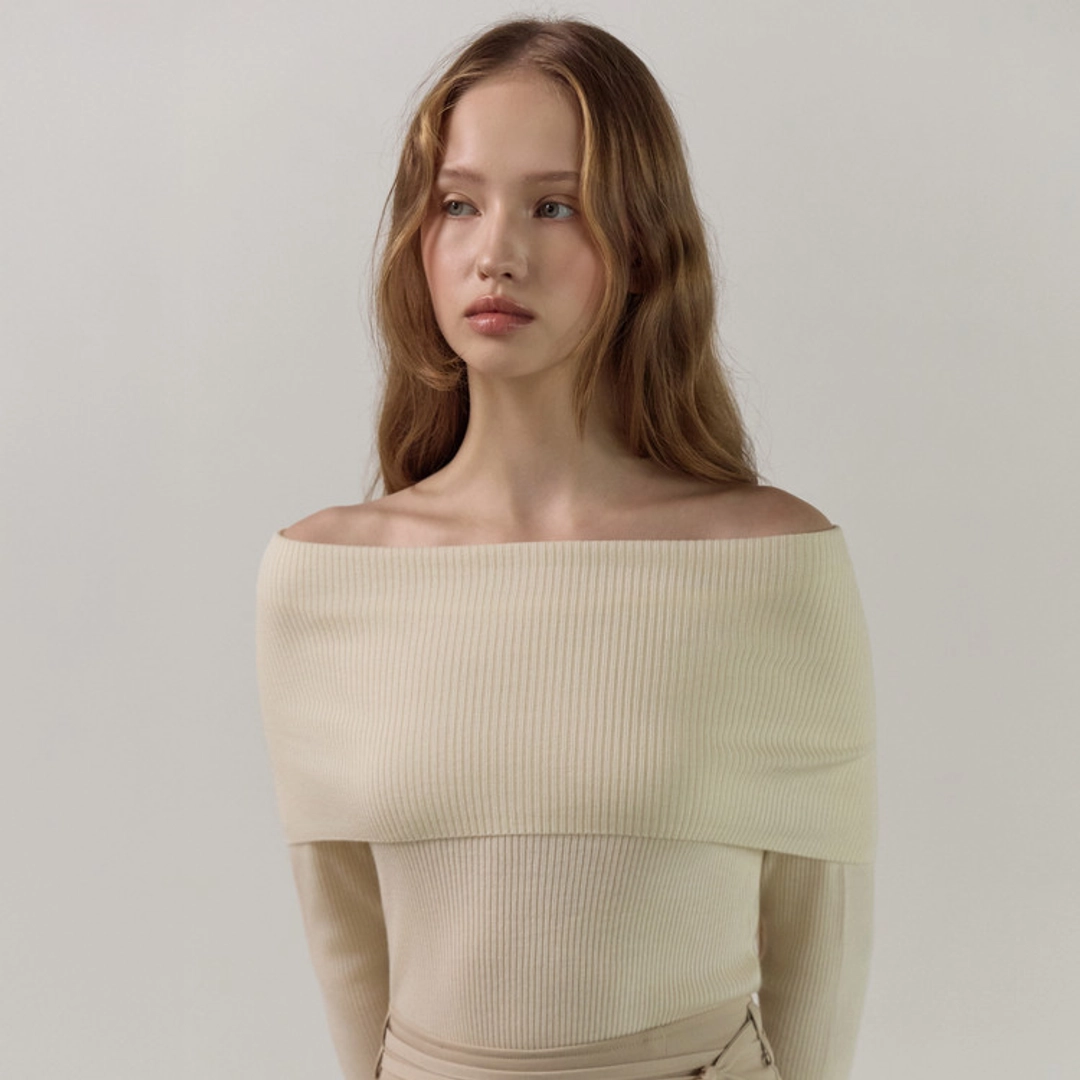 엘리오티 Fold Neck Knit TS_3Color 상품 이미지 3