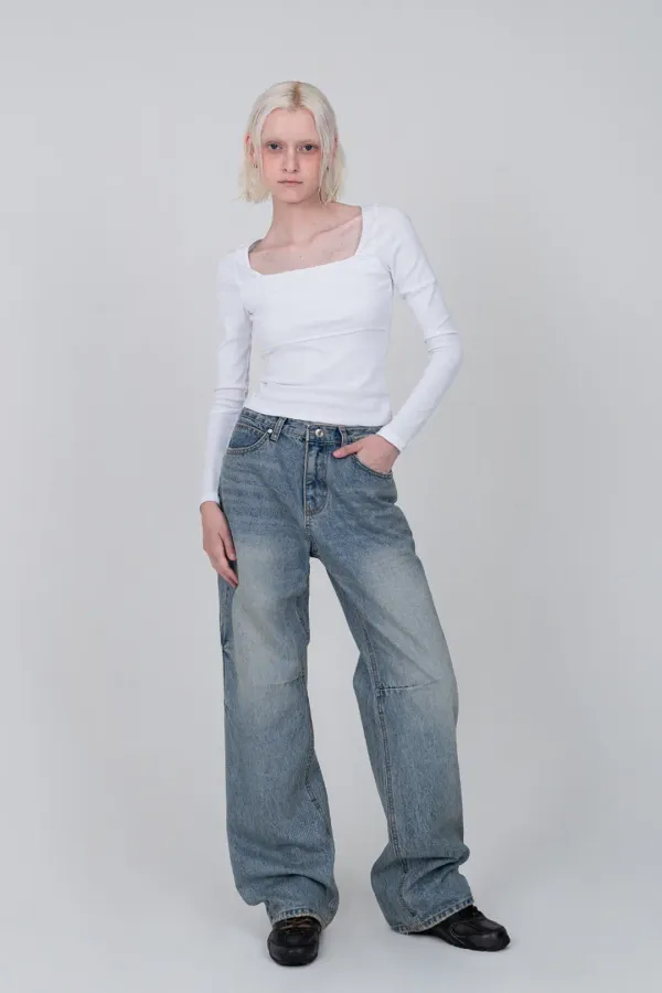 [2nd Order] SIDEPOINT WASHING DENIM (MEDIUM BLUE)