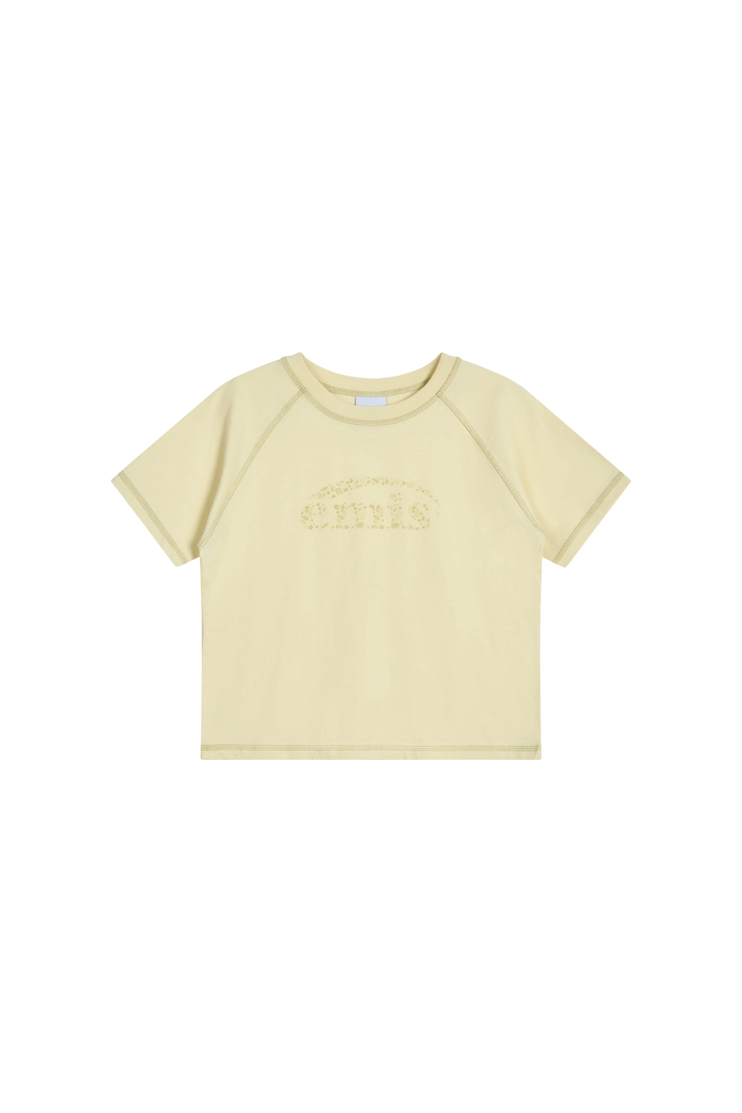 이미스 (W) COASTAL COVER STITCH T-SHIRT-YELLOW 상품 이미지 1