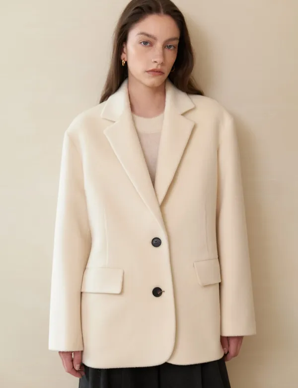 Paris Overfit Half Coat (Cream)