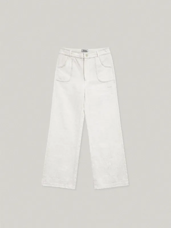 NOIR LINEN PANTS - WHITE노아르 린넨 팬츠