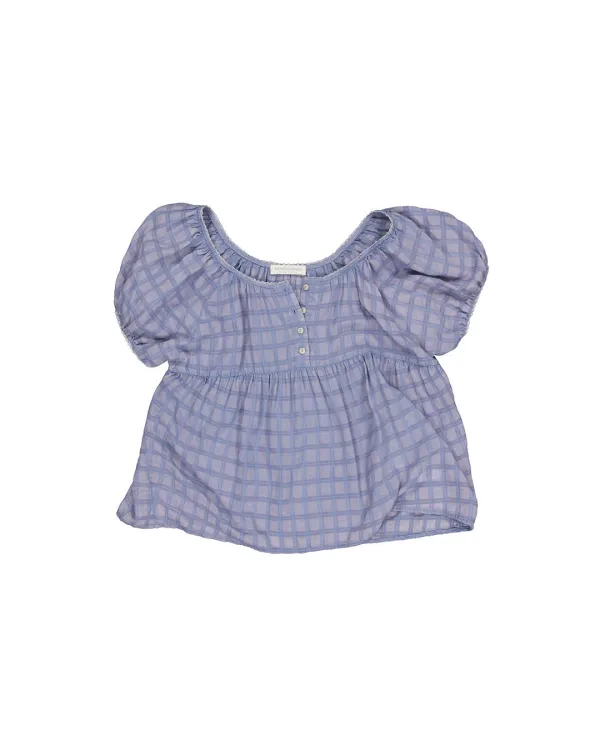 moel check shirring blouse (2color)