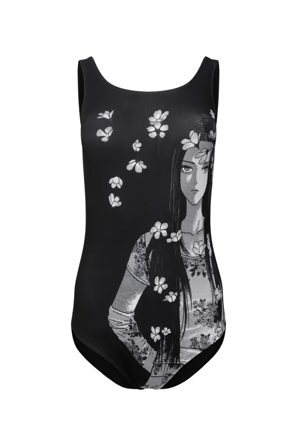 DRAWING SWIM SUIT BLACK