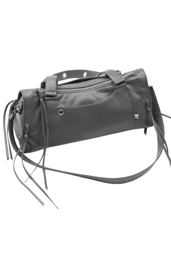 EYELET LEATHER BAG (VER.3) - GRAY