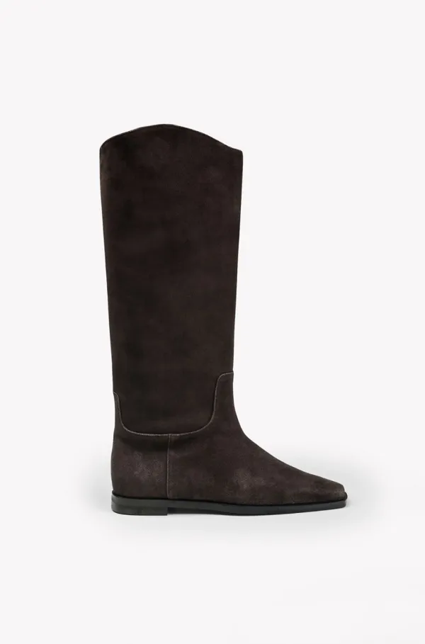 Gracy Suede Long Boots (Deep Brown)