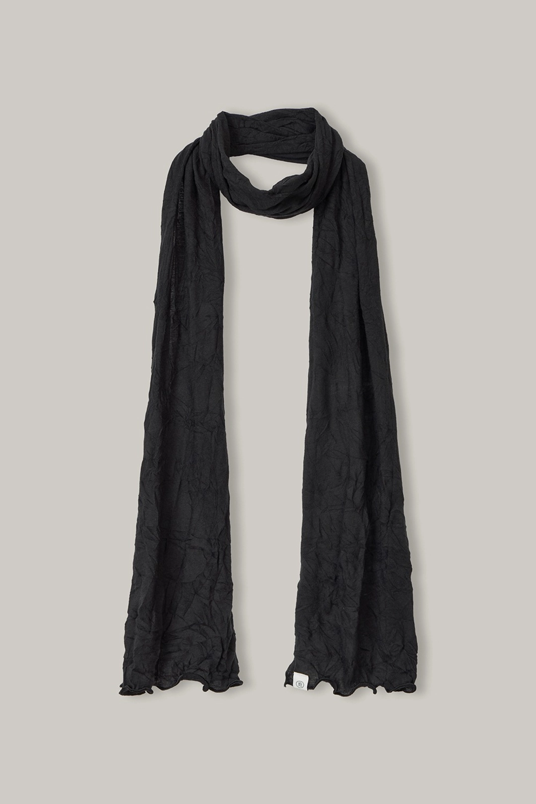 노우드 ACC02 Wrinkle Boat-Neck Scarf (Black) 상품 이미지 1