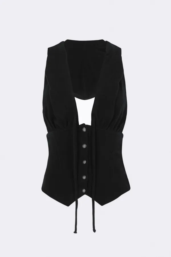 Classic Sleeveless Hoodie Black