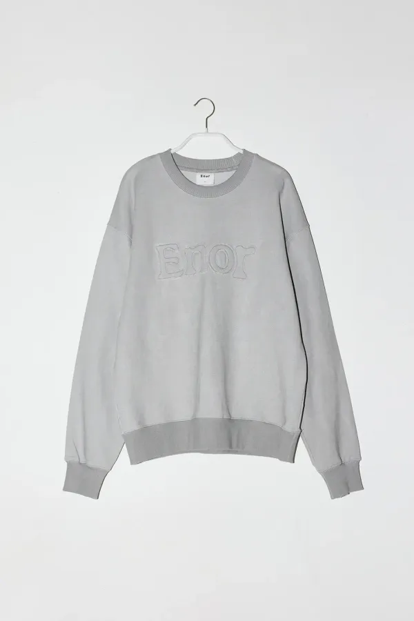 ENOR PATCH LOGO PIGMENT SWEATSHIRT - GREY