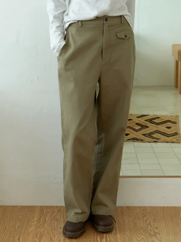 Flap pocket pants (dune beige)
