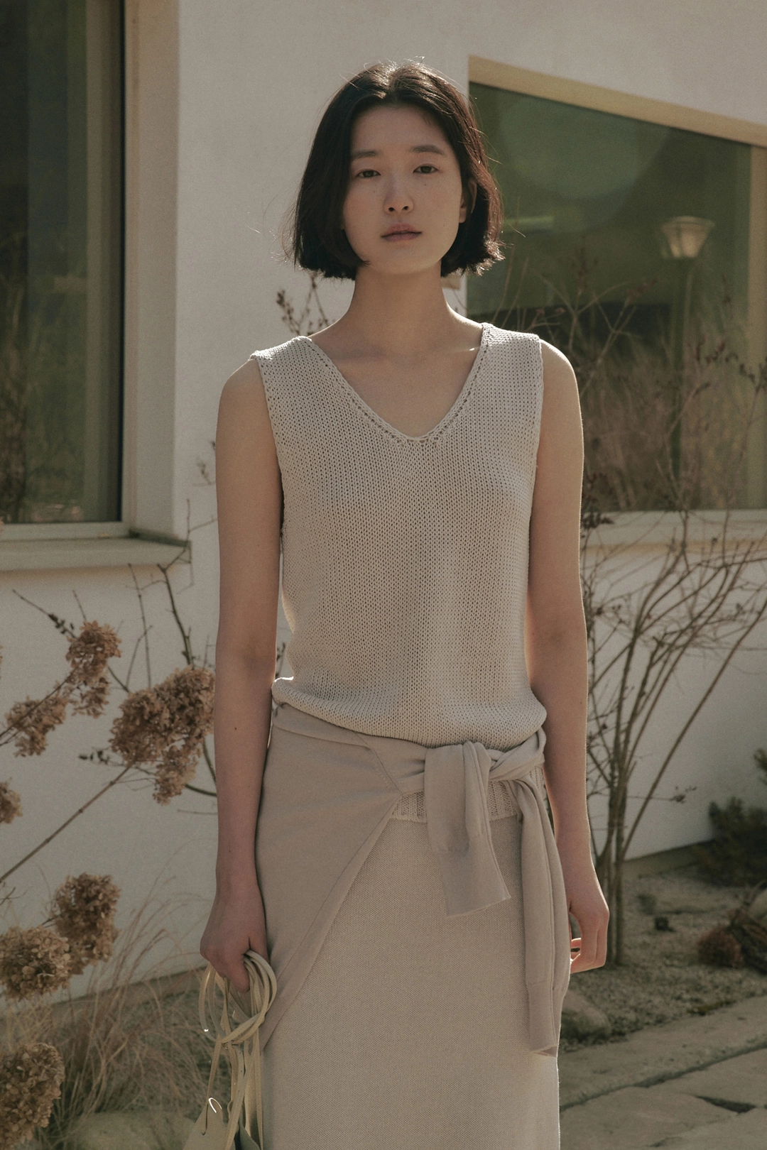 세이지먼트 MORIN V-NECK SLEEVELESS KNIT_BEIGE 상품 이미지 2