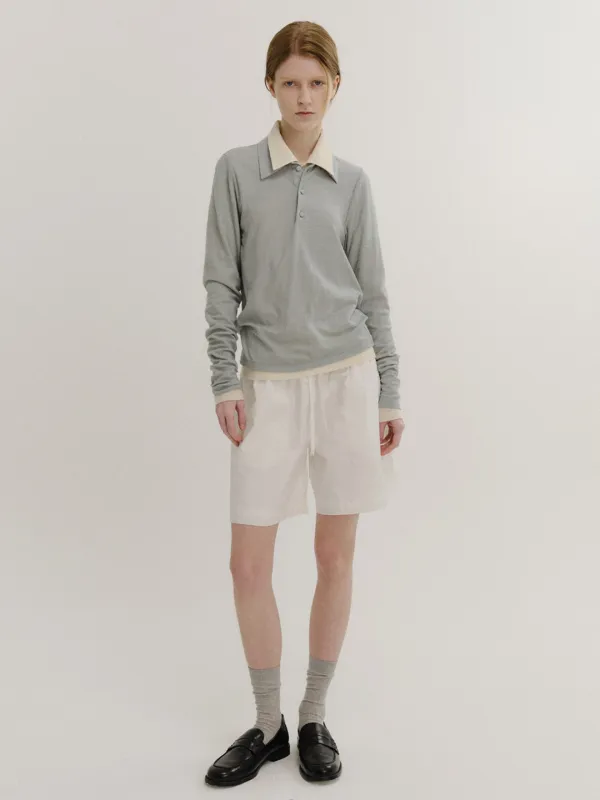 Summer Wool Polo Shirt (Sky)