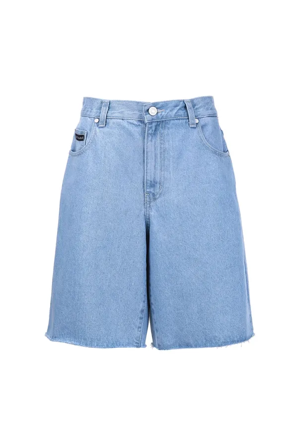 5 Pocket Denim Shorts, Light Blue