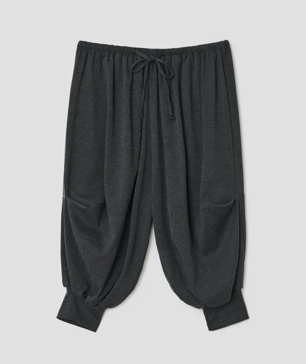 Gathered Balloon Pants [Charcoal]