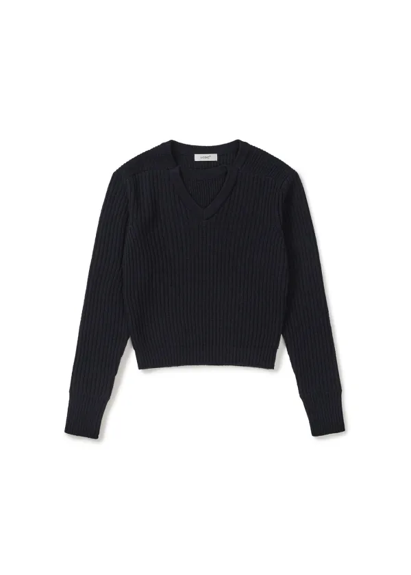 DOUBLE LAYER PULLOVER (NAVY)
