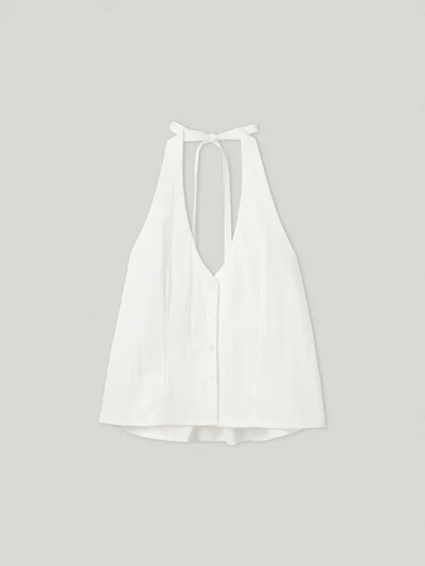 Prin Halter Neck Top Ivory (2nd)