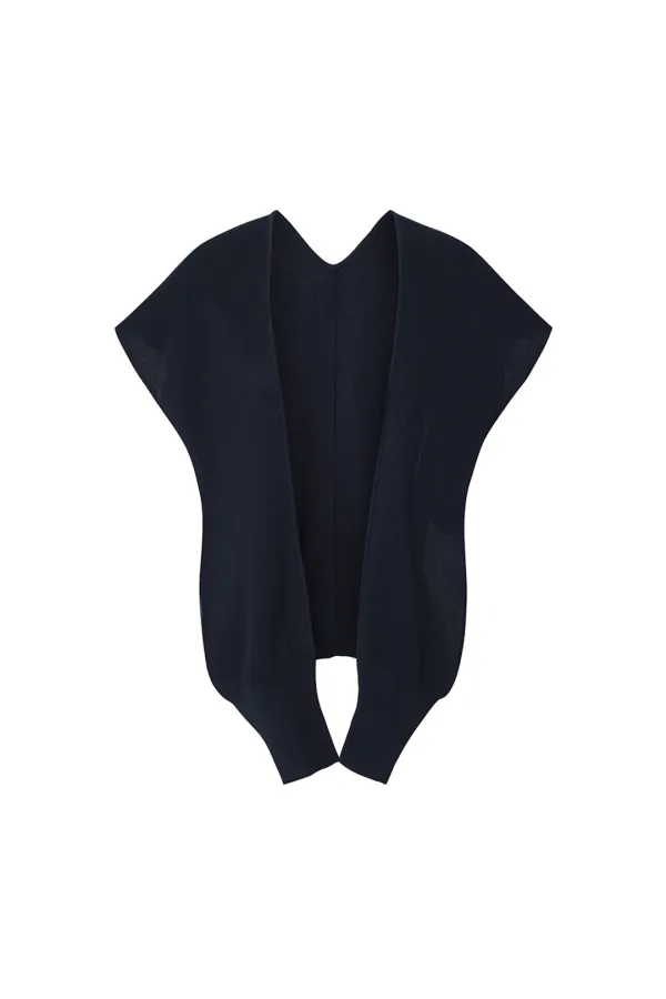 26 RIBBED MUFFLER [NAVY]