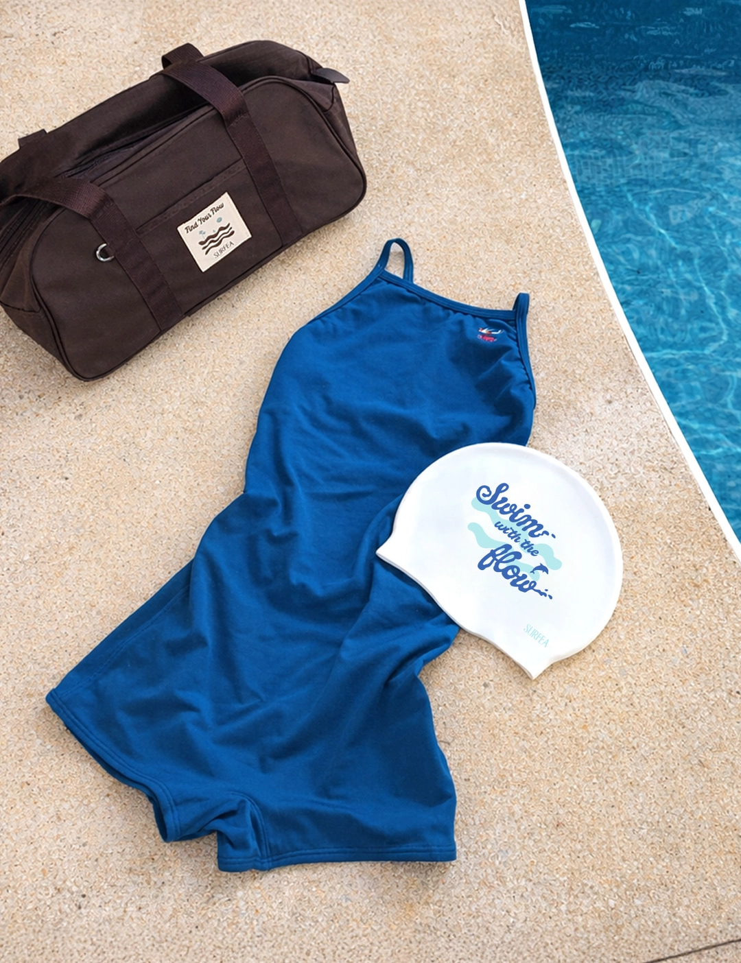 써피 FLOW SWIM CAP_LIGHT NAVY 상품 이미지 2