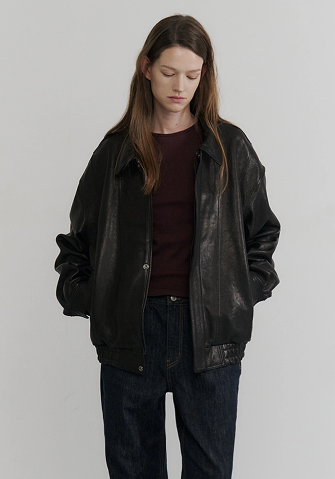 이브세이지 Classy leather jacket 상품 이미지 2