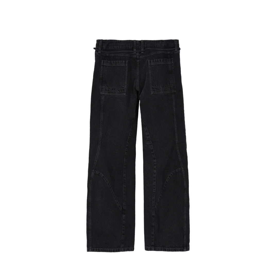 코스트퍼킬로 COCOON DENIM PANTS BLACK 상품 이미지 3