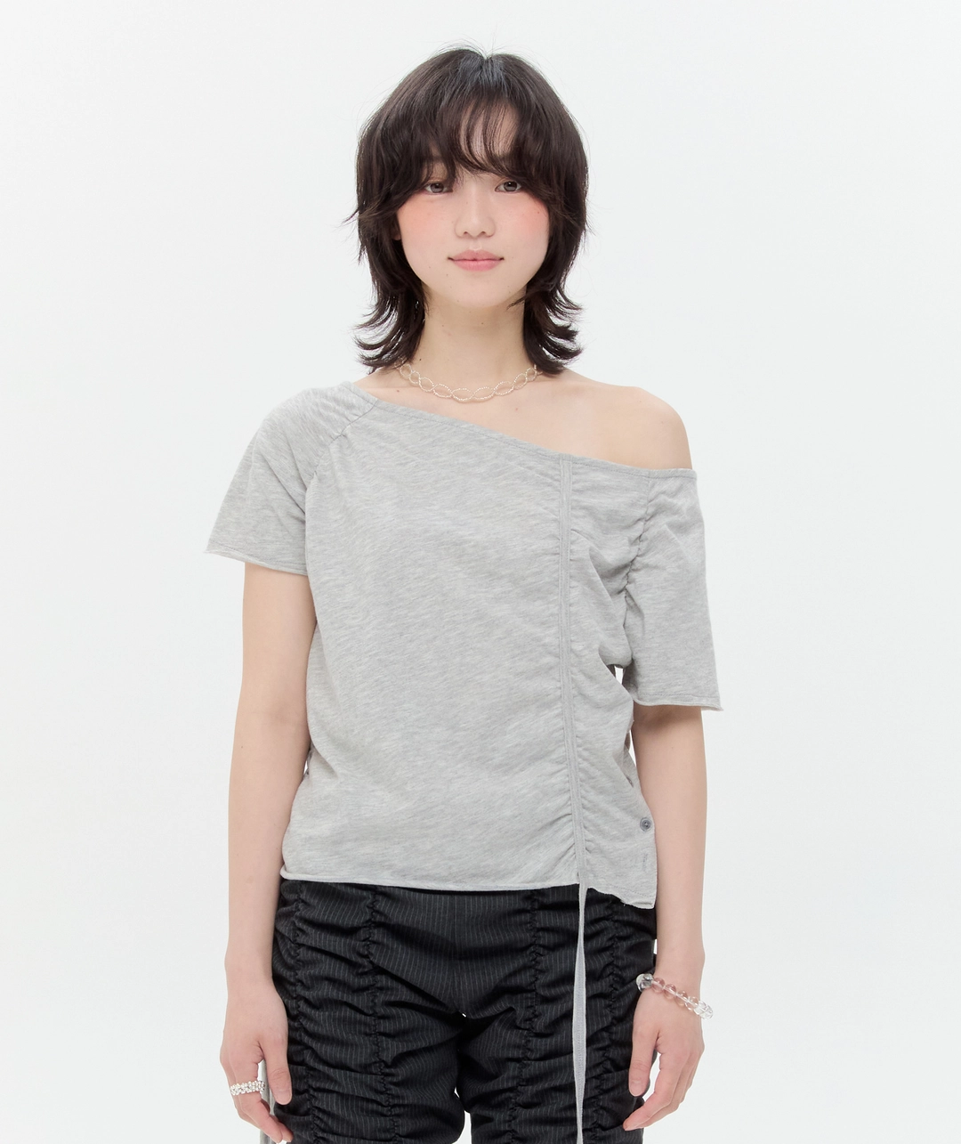 타입서비스 Braided Strap Side Button Top [Gray] 상품 이미지 1