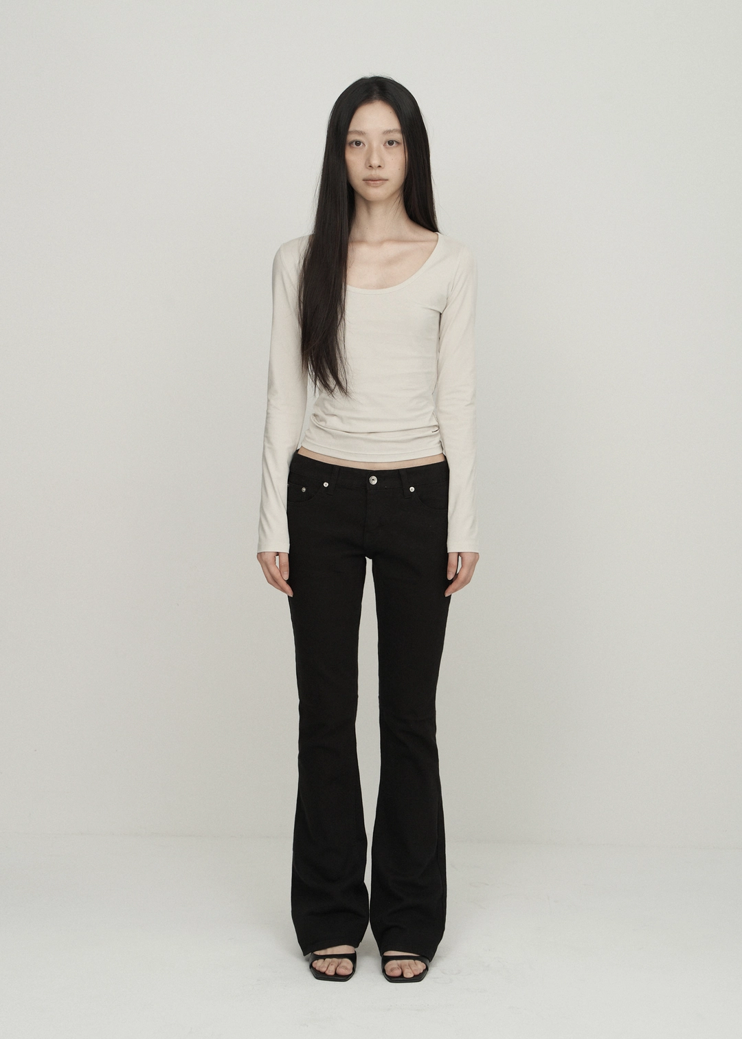 보헤미안서울 BASIC SKINNY TEE, ASH IVORY 상품 이미지 2
