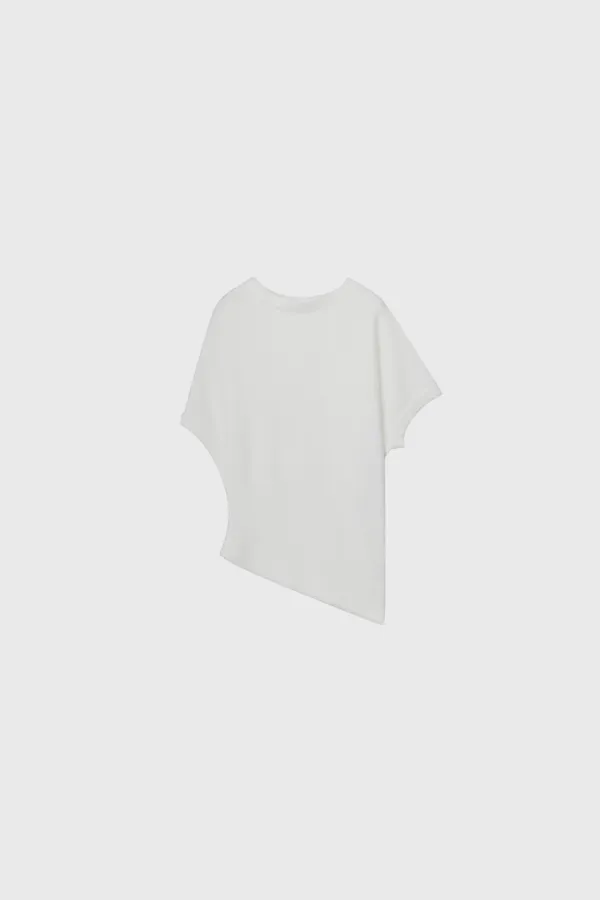 Twisted Shape Knit Pullover (Ivory / Dark Gray)