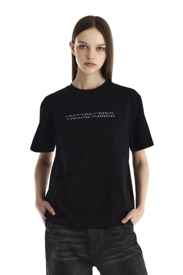 Blurry Logo T-Shirts [ Black ]