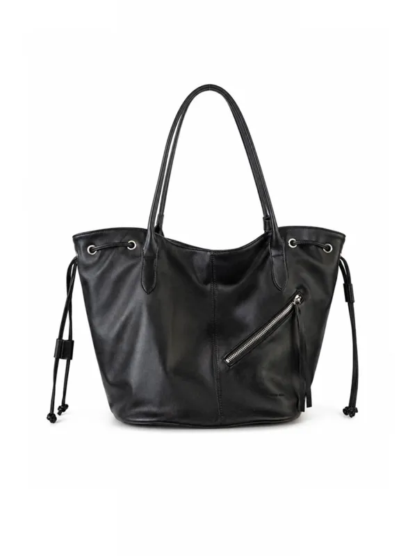 Magrini Long Handdle Shopper Bag [Black]
