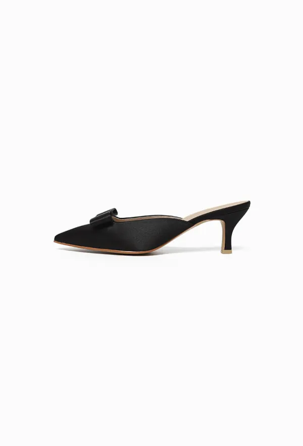 Grace Ribbon Mule (Black)