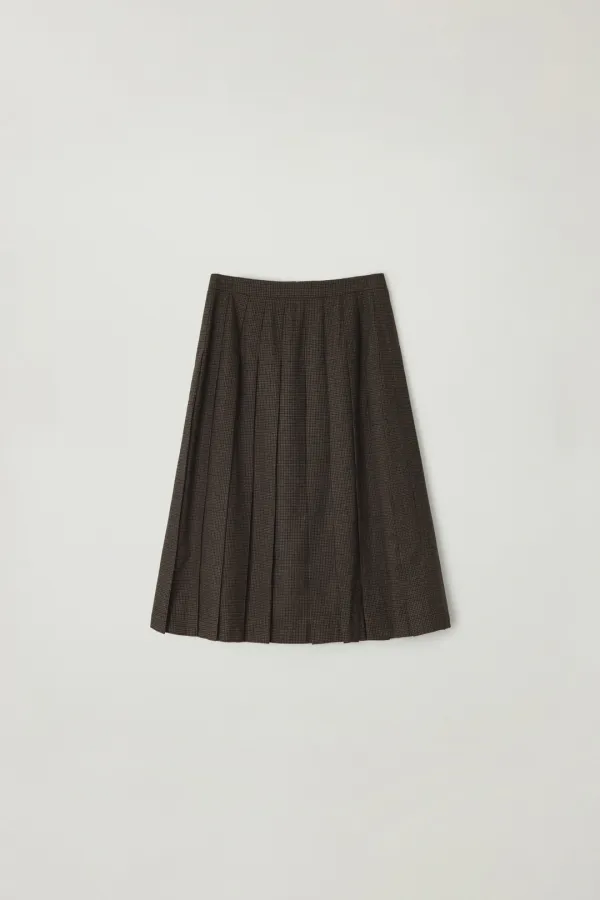 [10월30일(금)순차발송] Genteel pleated skirt (Check)