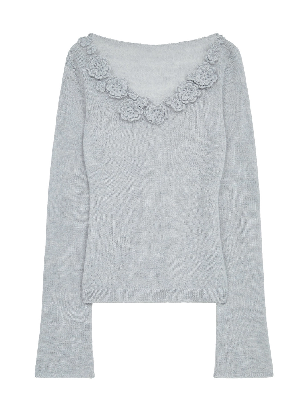 마가린핑거스 [9/18 예약 발송] [리오더] CORSAGE MIX PULLOVER (LIGHT BLUE) 상품 이미지 2