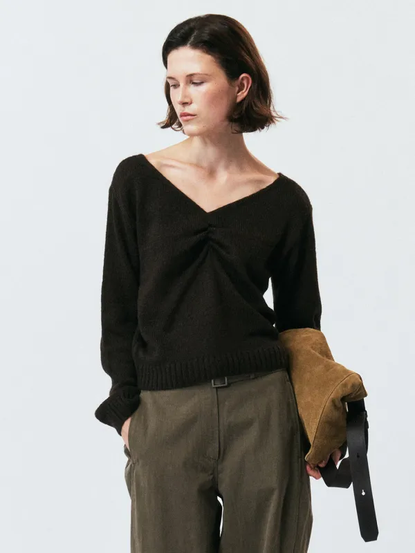[2차 리오더]Off-Shoulder Shirring NT_(Brown)