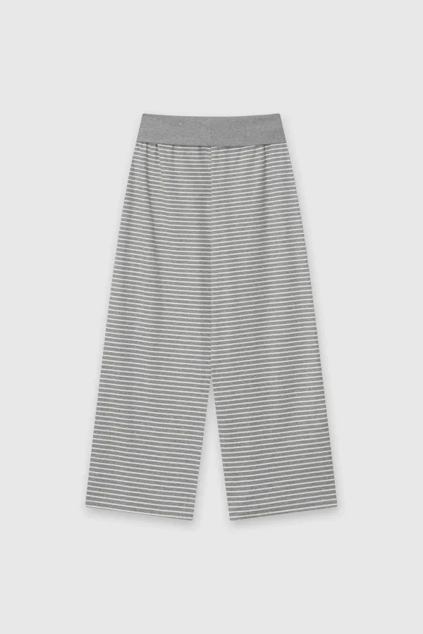 Folding Striped Pants Gray