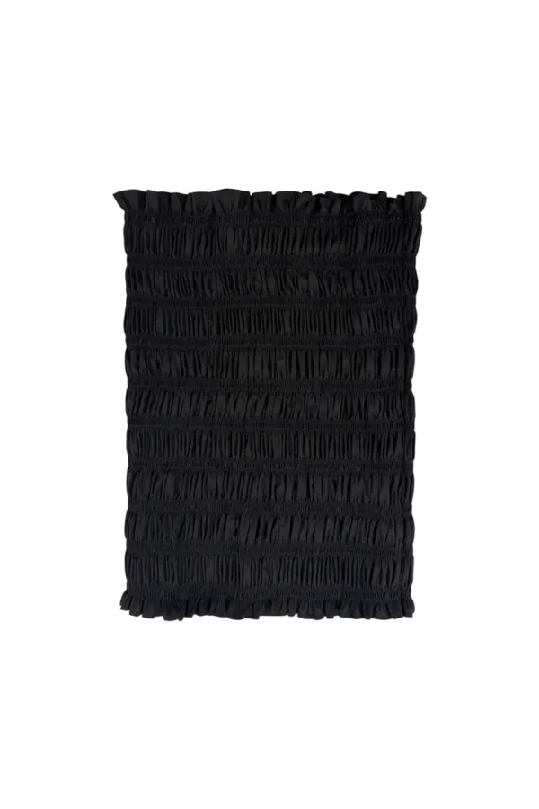 SMOCKED TUBE TOP (BLACK)