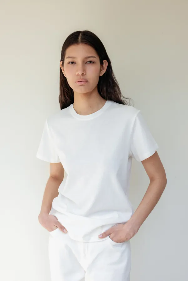 Fine Rib T-shirt (White)